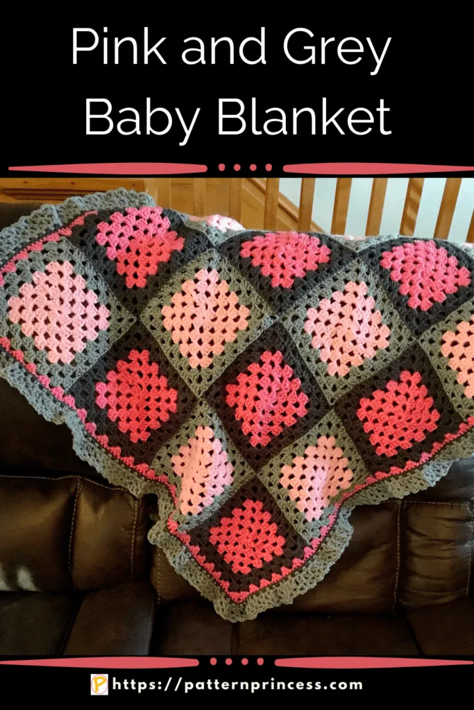 Pink and Grey Baby Blanket