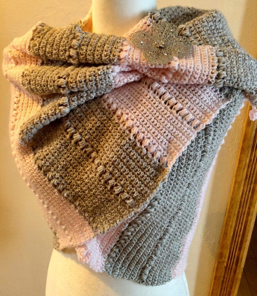 Linen and Lemonade Colored Shawl Crochet Pattern