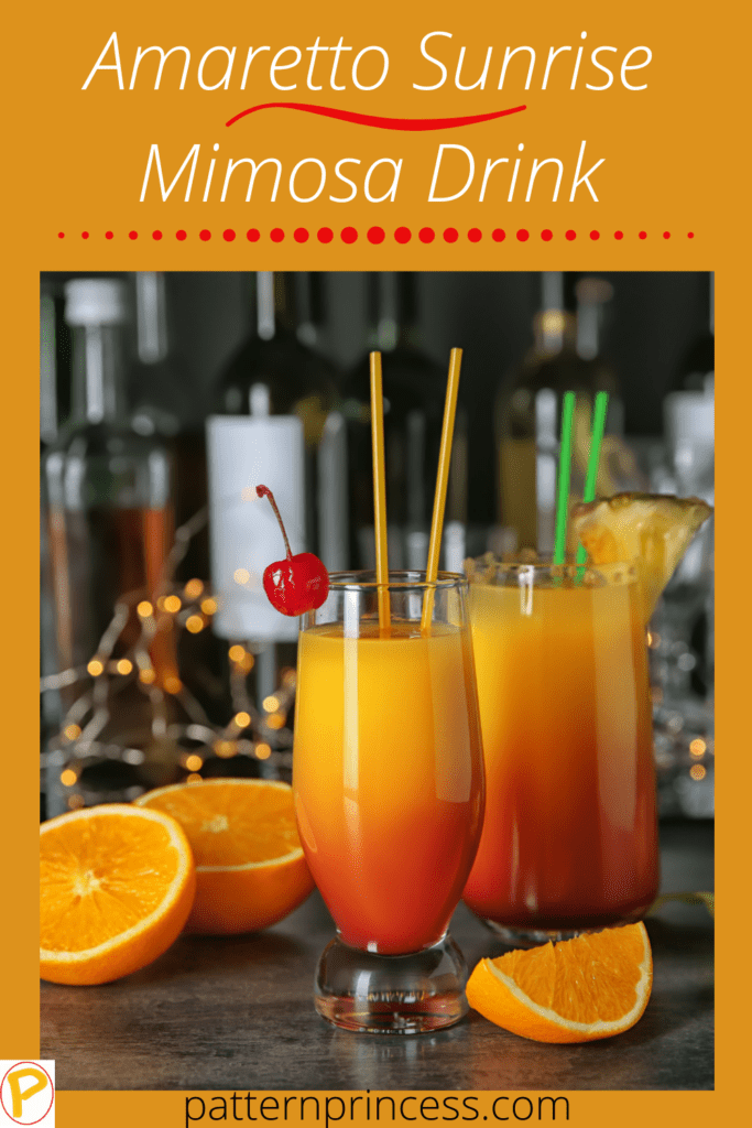 Amaretto Sunrise Mimosa Drink