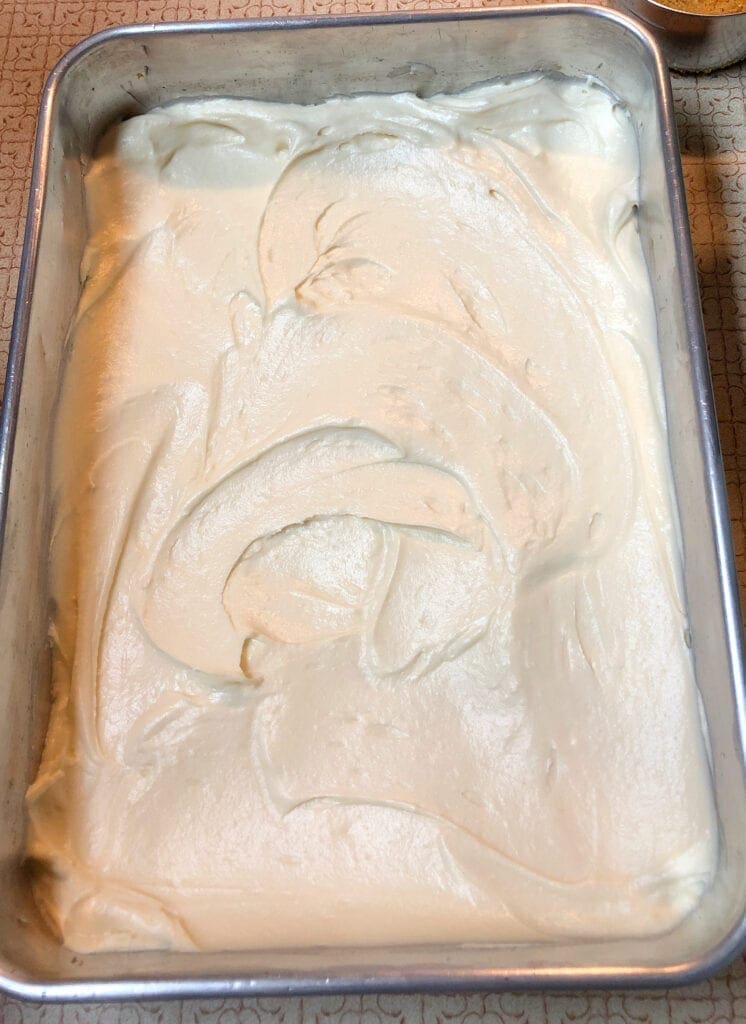 Layering the Cream Cheese