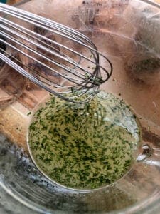 Whisking Vinaigrette Salad Dressing Ingredients