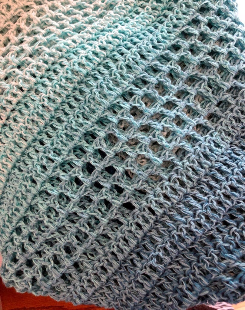 Close up of Shawl Stitches