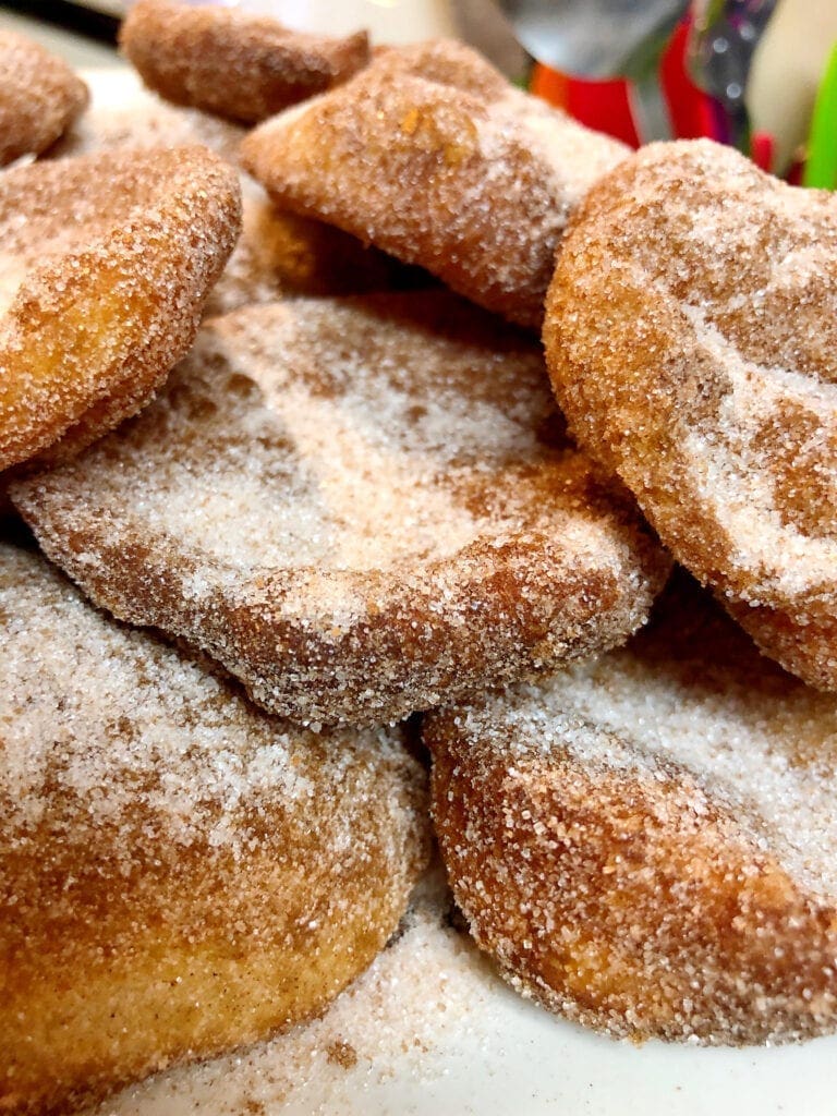 Elephant Ear Desserts Stacked on a Serving Plate