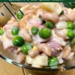 Legume Ham Salad in a Fancy Glass Cup