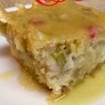 Rhubarb Cake with Buttery Cream Sauce