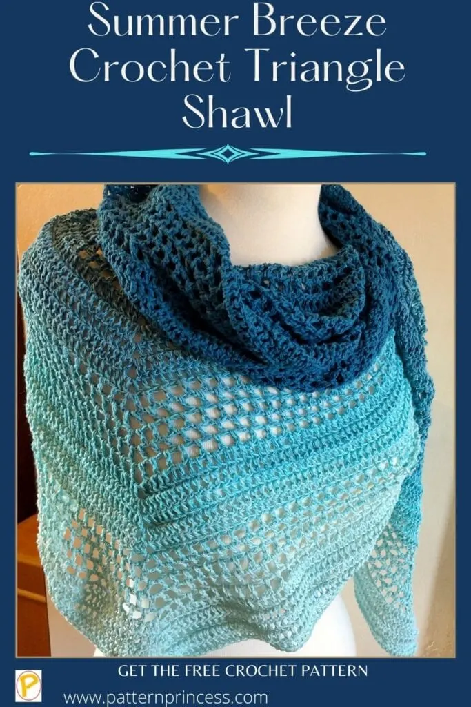 Summer Breeze Crochet Triangle Shawl