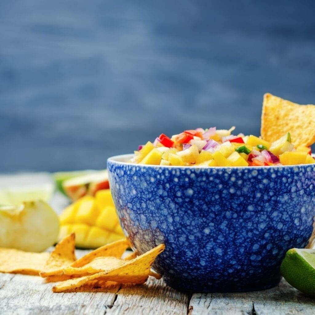 Bowl of Fresh Mango Dip