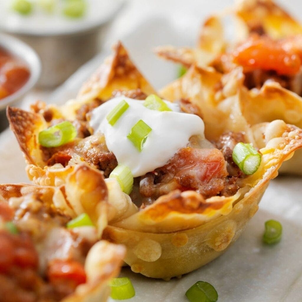 Taco Cups with Beef and Cheese