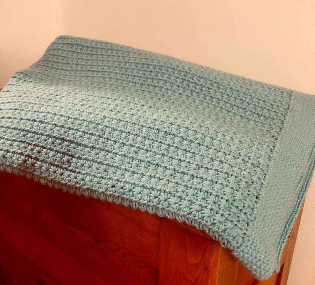 Daisy Stitch Afghan Folded