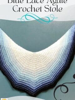 Blue Lace Agate Crochet Stole