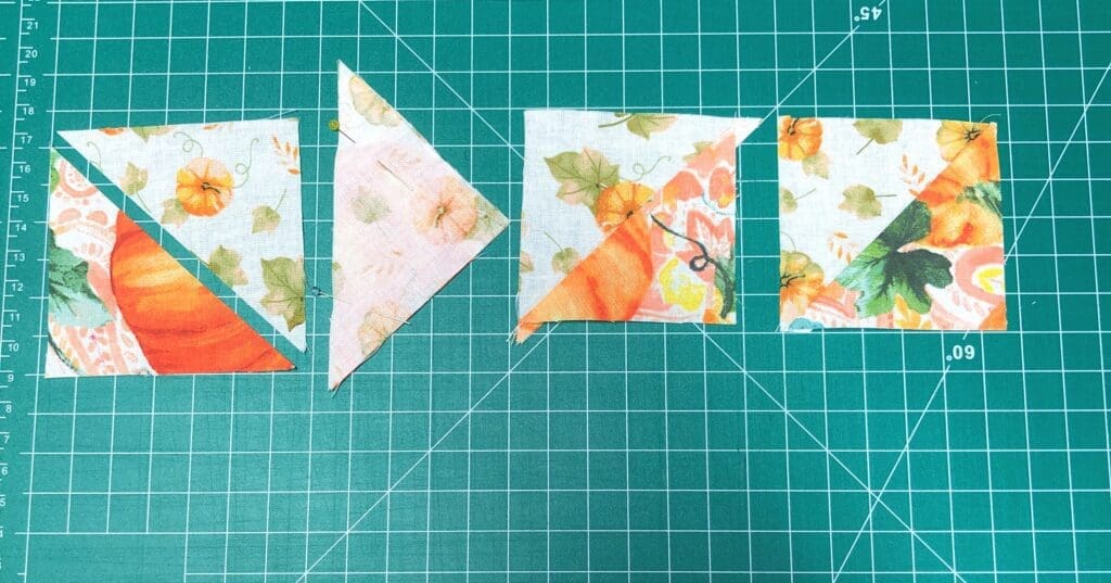 Cutting the Medium and Dark Squares Diagonally