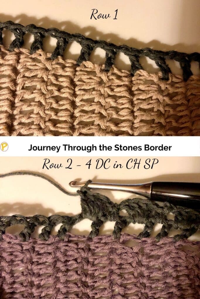 Journey Through the Stones Border Rows 1 and 2