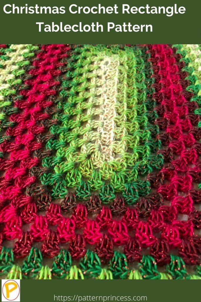 Christmas Crochet Rectangle Tablecloth Pattern