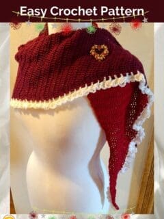 Mrs. Claus Shawl Easy Crochet Pattern