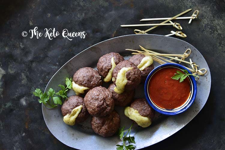 Keto-Baked-Italian-Meatball-Recipe-Cheese-Stuffed-The Keto Queens