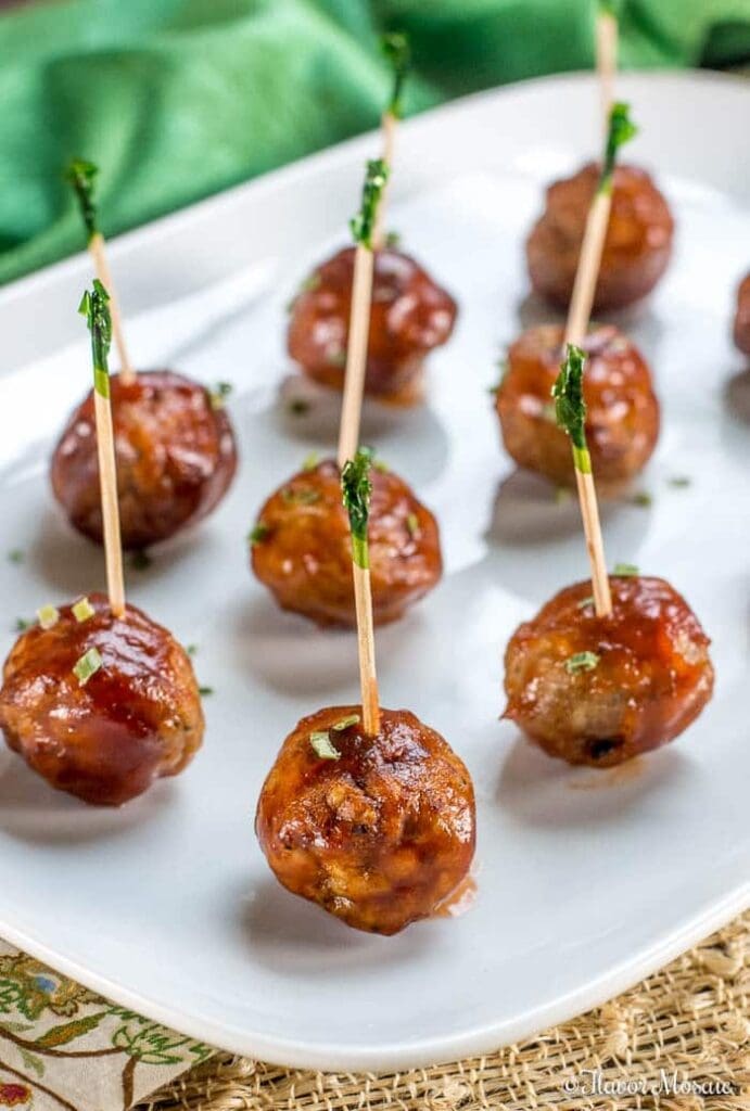 Meatballs-with-Grape-Jelly-and-Chili-Sauce- Flavor Mosaic