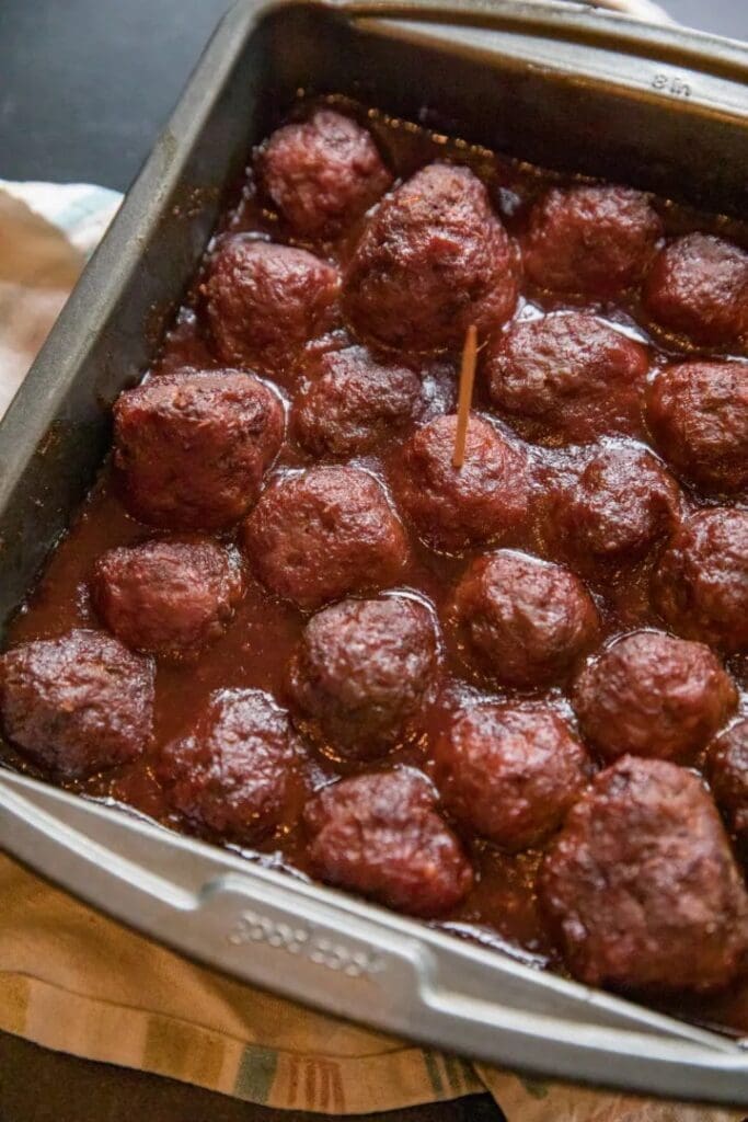 Traeger-Grape-Jelly-Meatballs-What Ever You Do