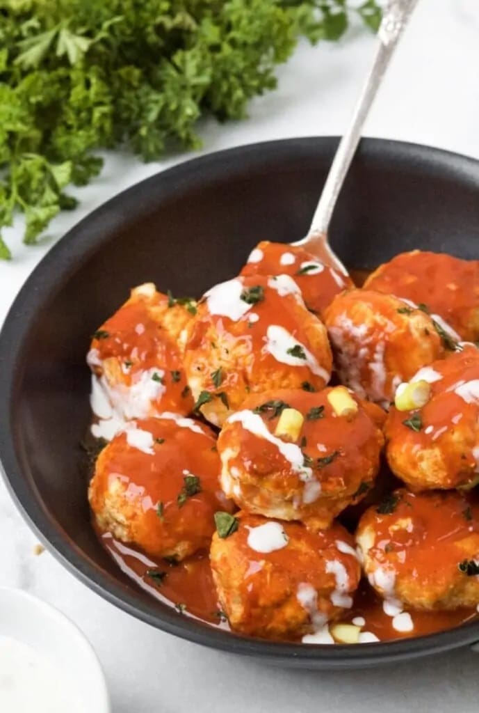 Whole 30 Buffalo Chicken Meatballs Organically Addison