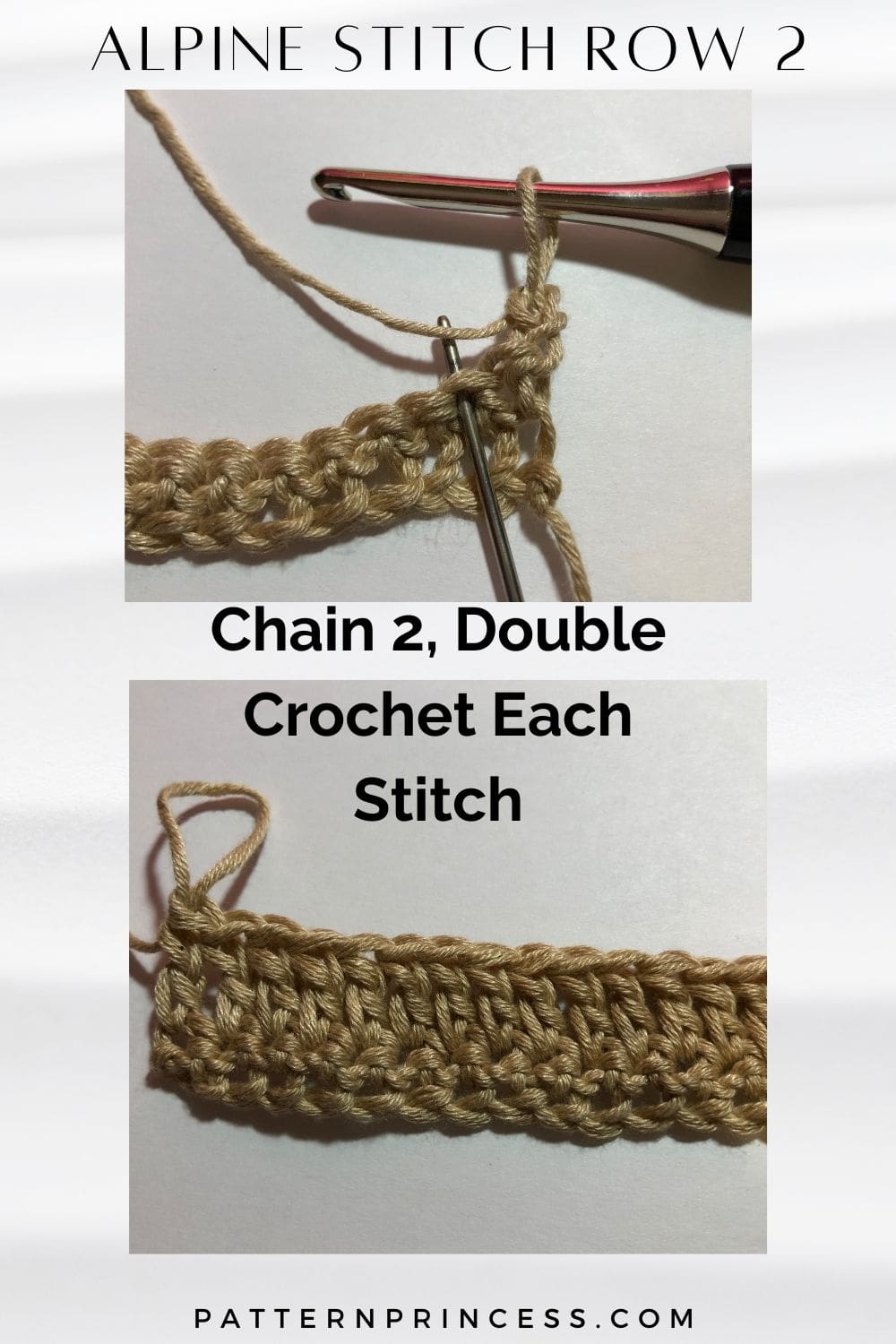 Alpine Stitch Row 2