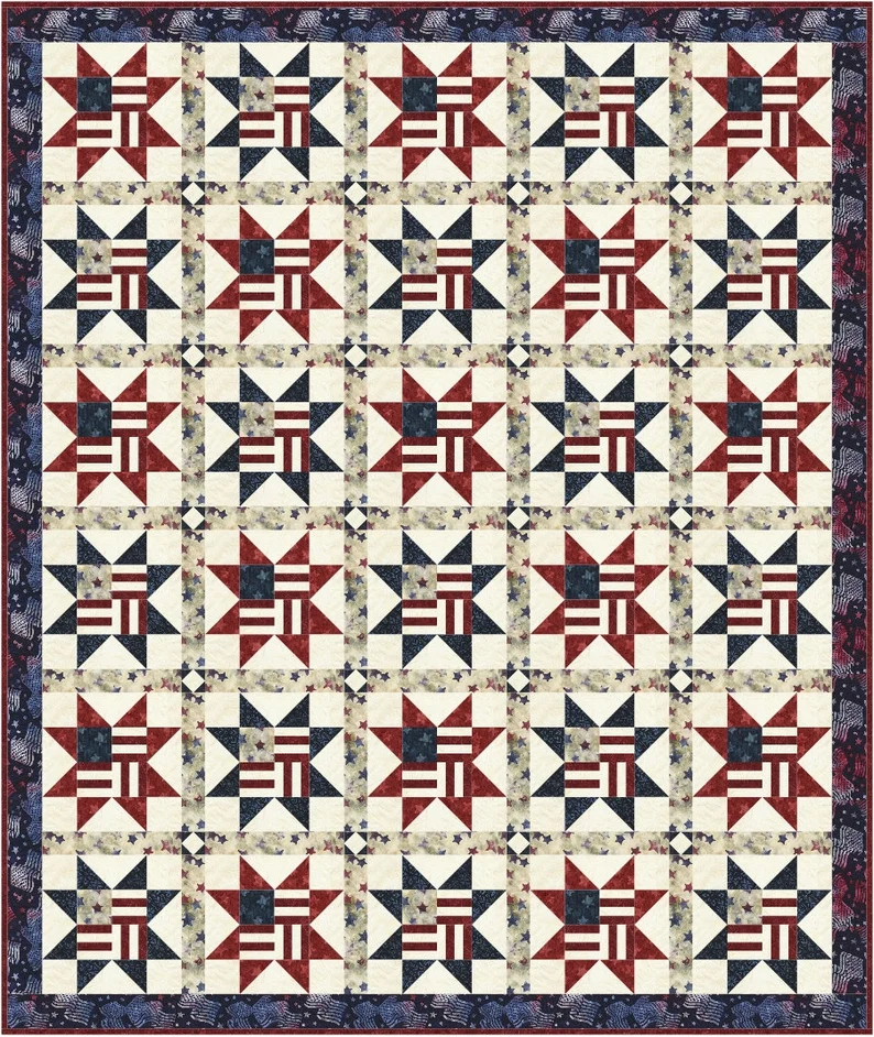 Patriotic Quilt pattern flag