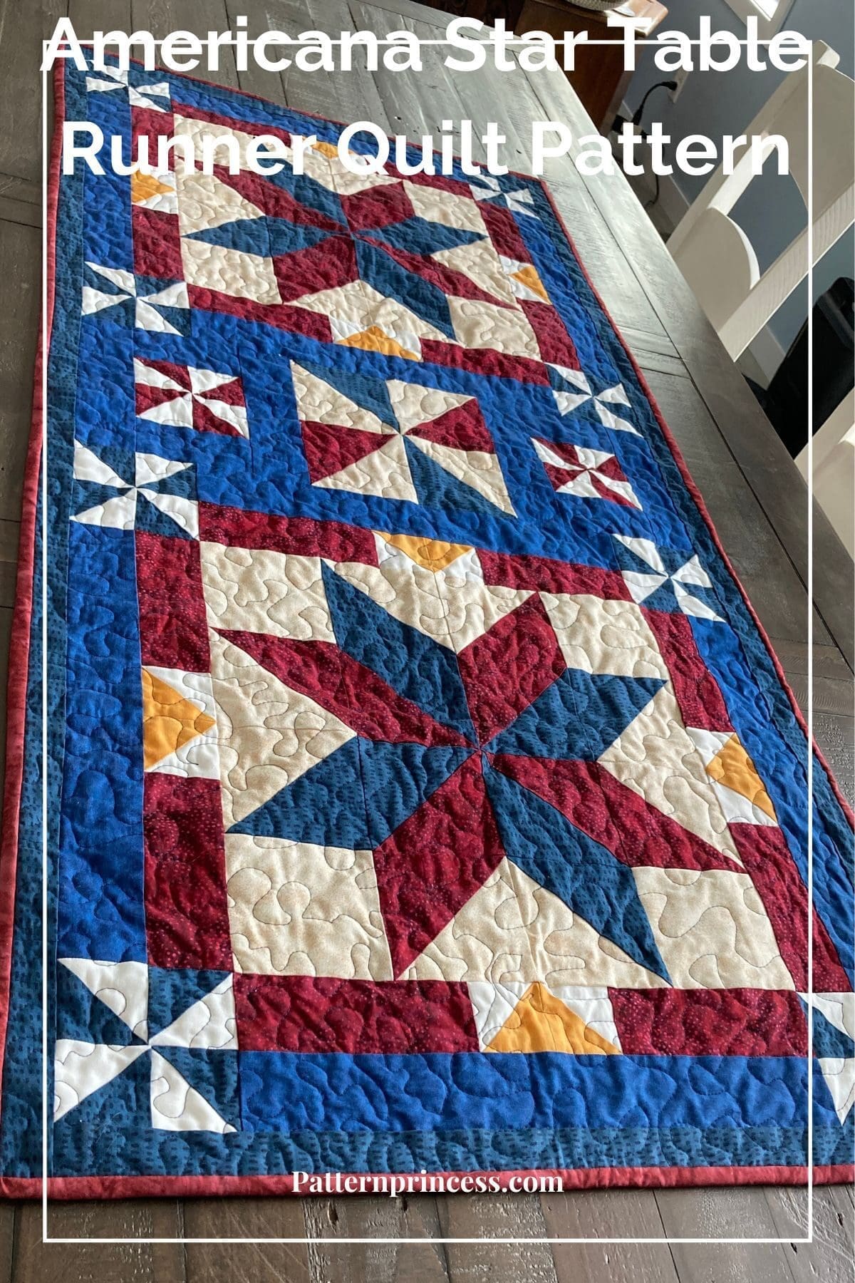 Americana Star Table Runner Quilt Pattern