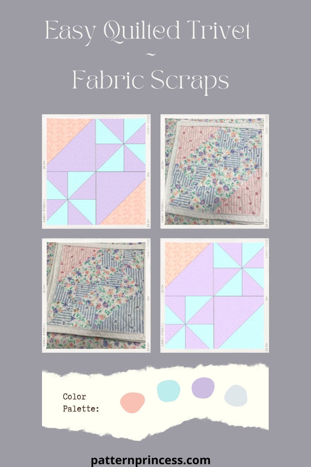 Easy Quilted Trivet _ Fabric Scraps