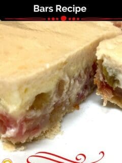 Rhubarb Cream Cheese Bars Recipe