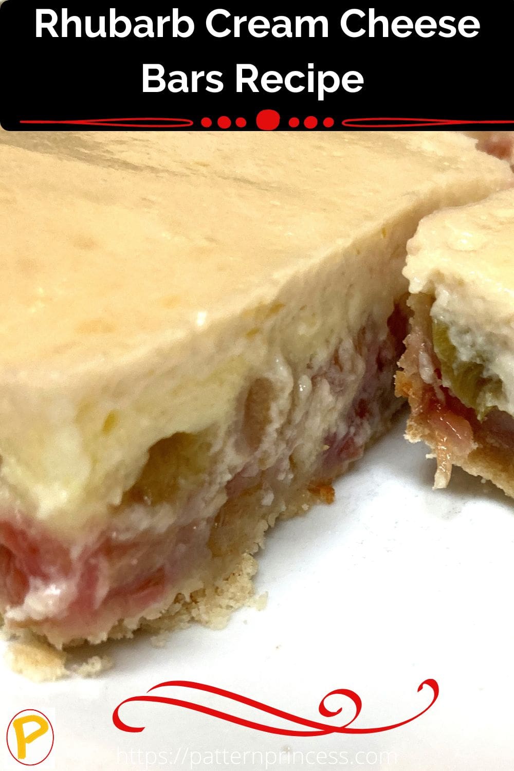 Rhubarb Cream Cheese Bars Recipe