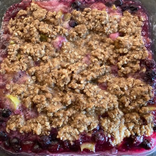 blueberry rhubarb crisp fluxingwell