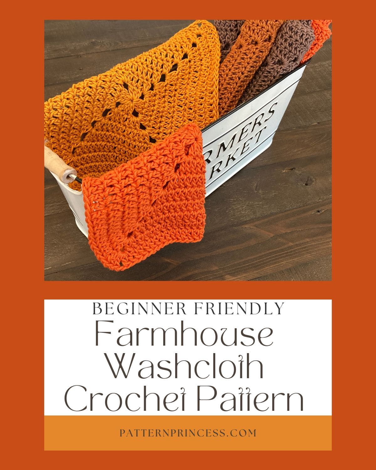 Farmhouse Washcloth Crochet Pattern