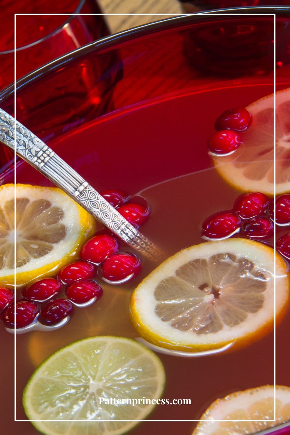 Punch Bowl filled with fruit and punch