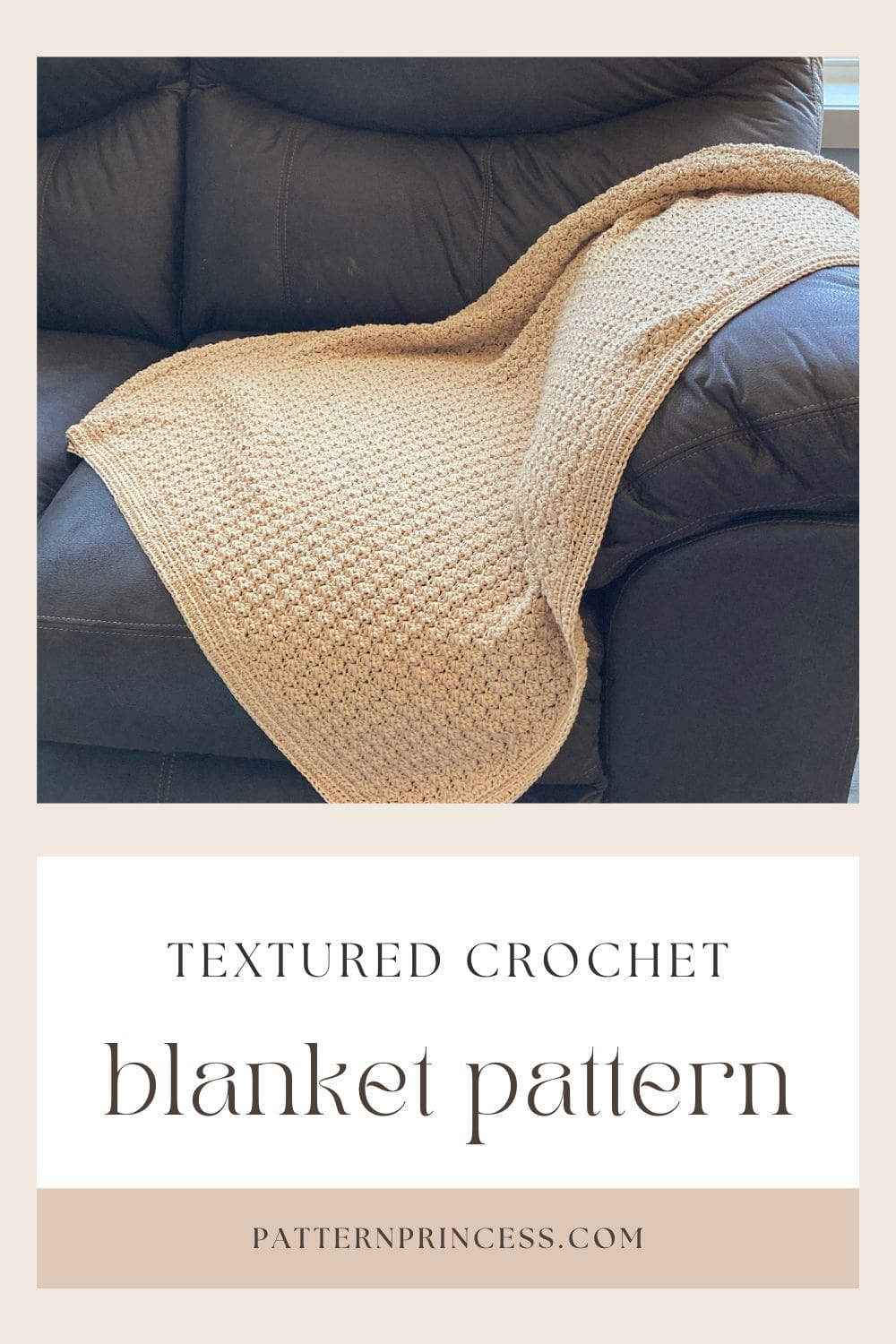 textured crochet blanket