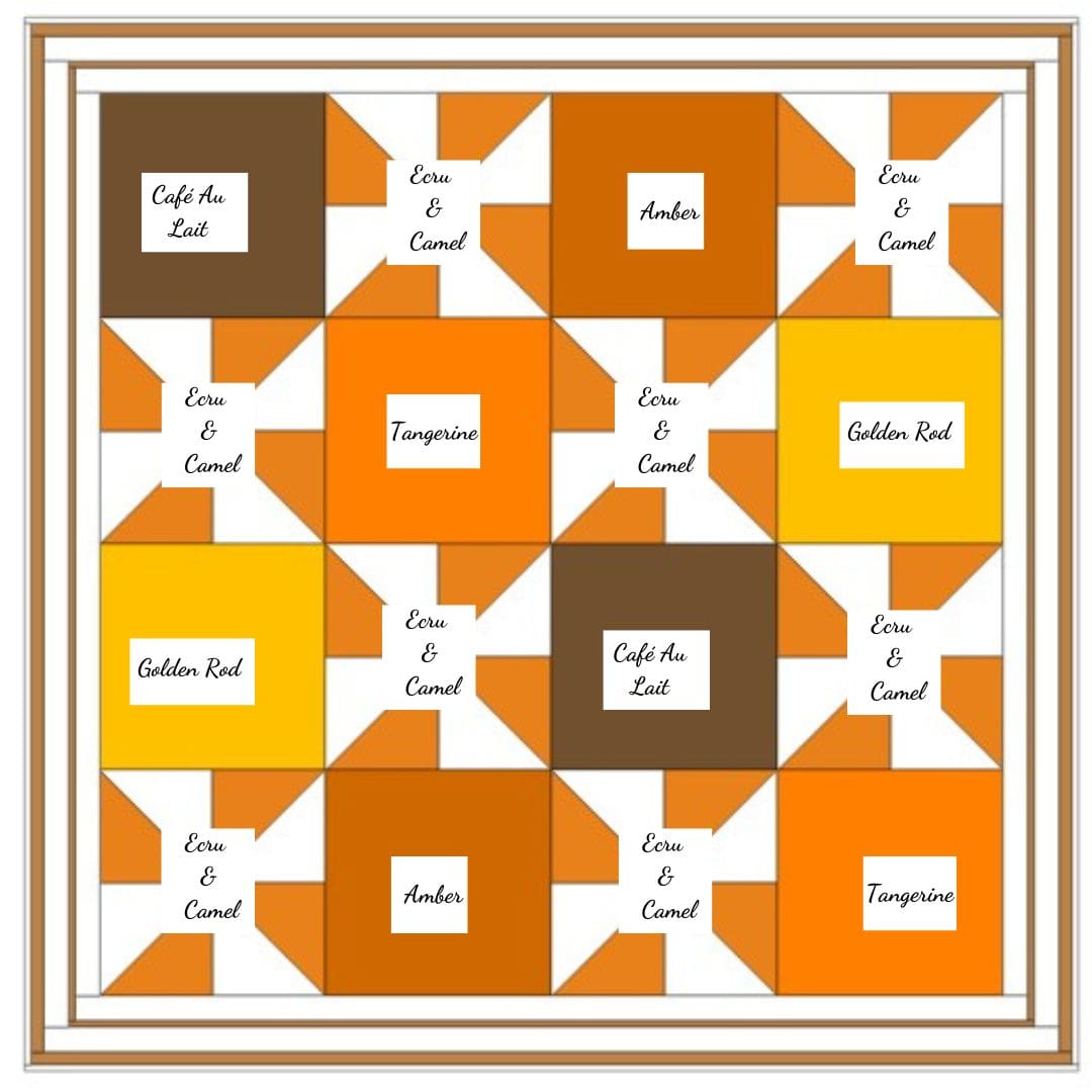 Block Chart with Yarn Colors Noted