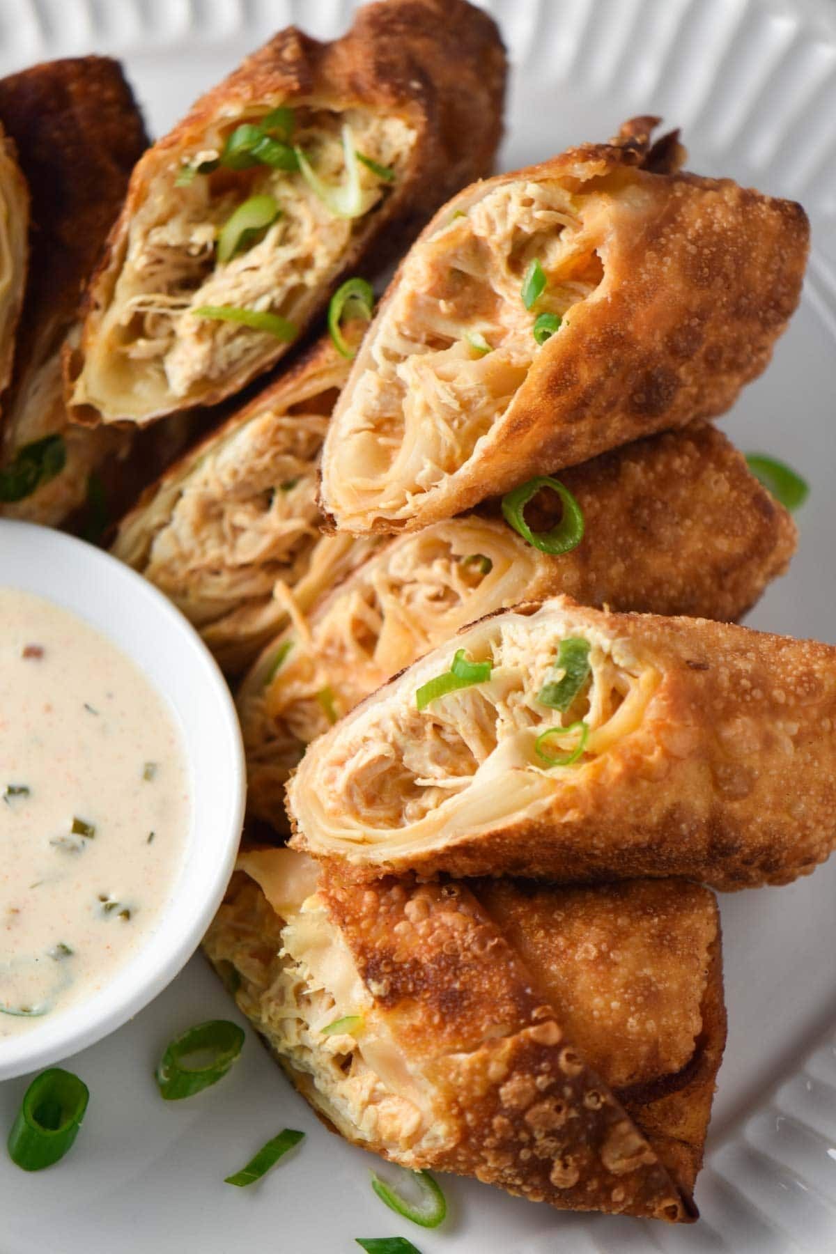 Buffalo-chicken-egg-rolls