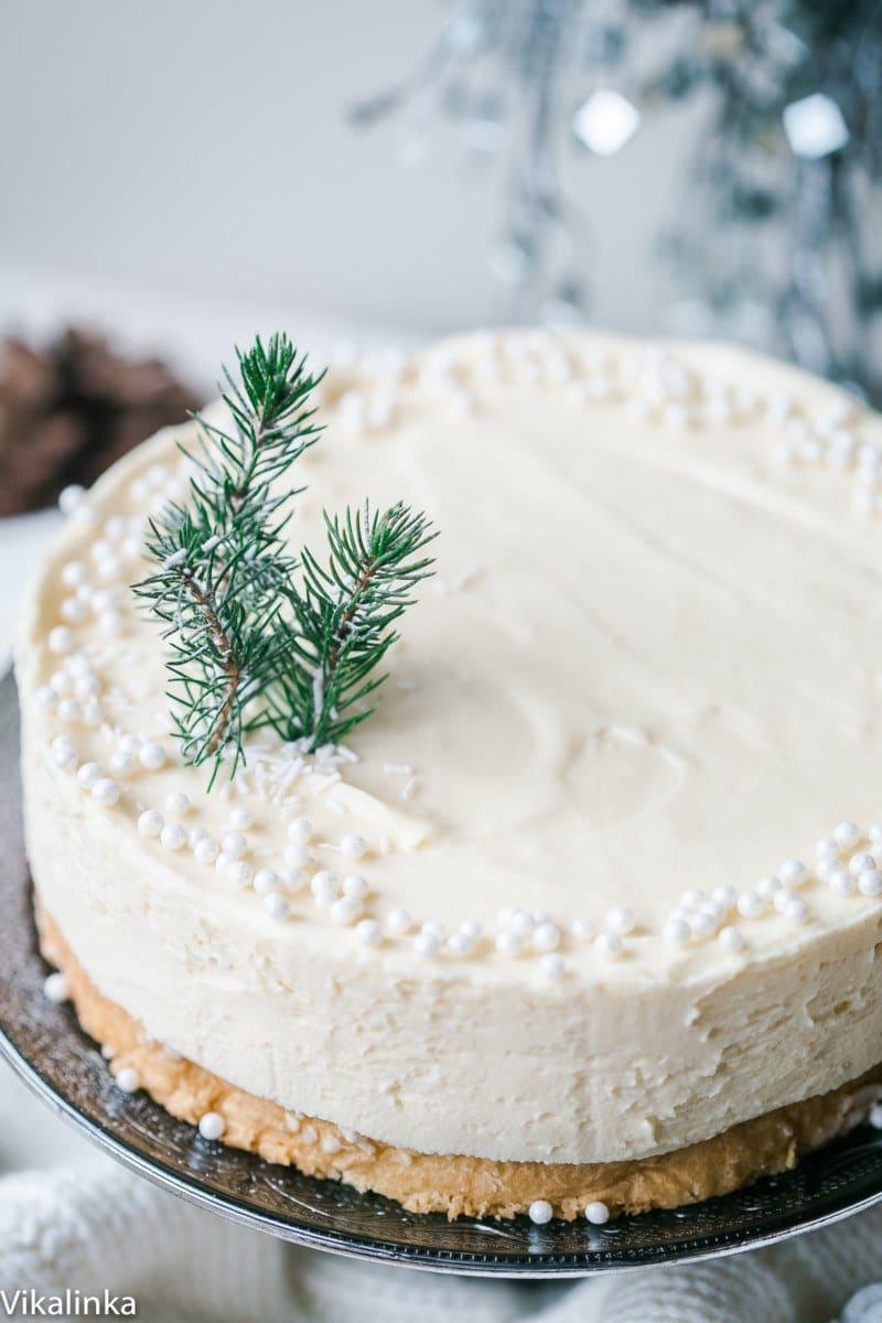 White Christmas Truffle Cake