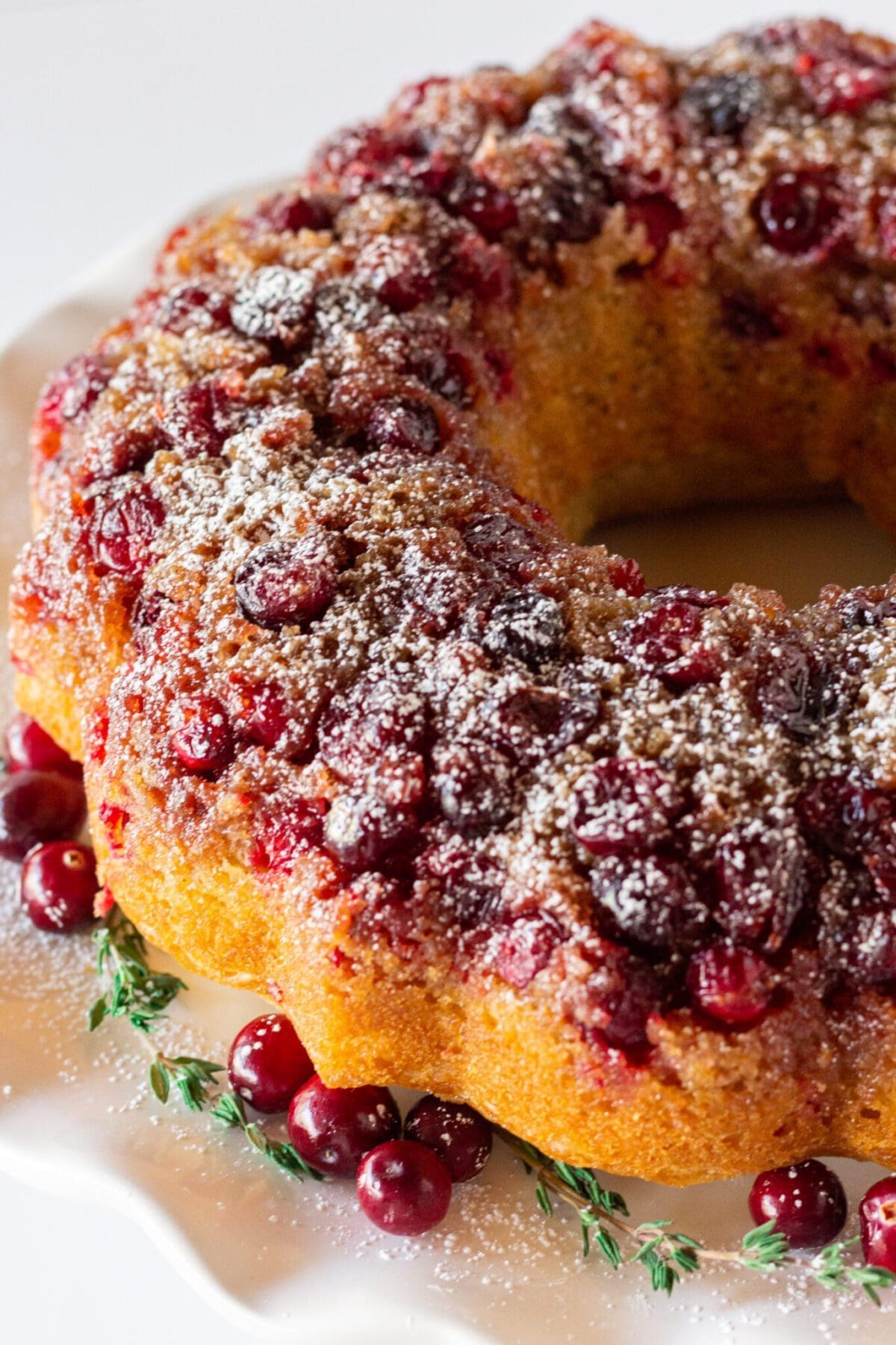 cranberry upside down bundt cake