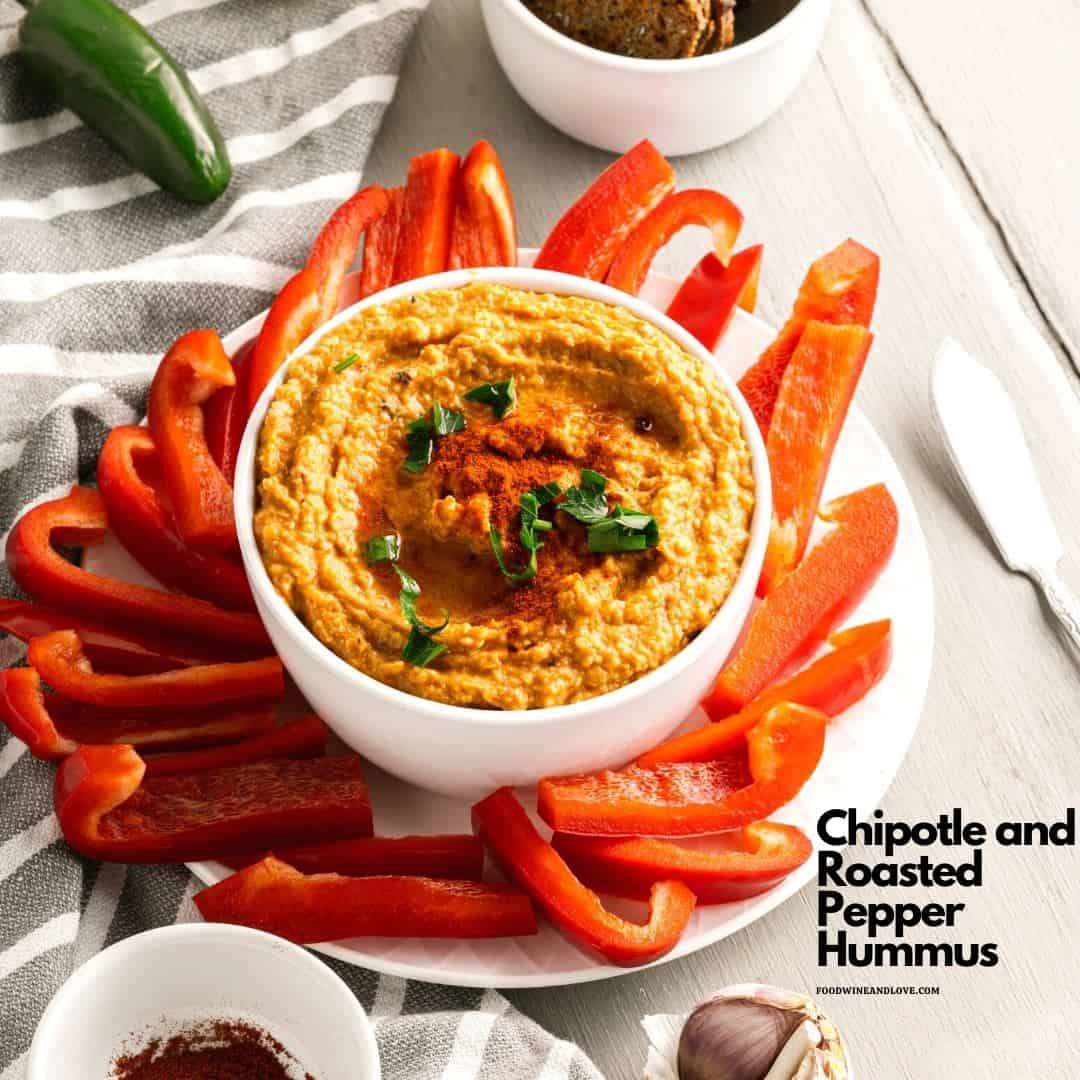 pepper-hummus with fresh peppers