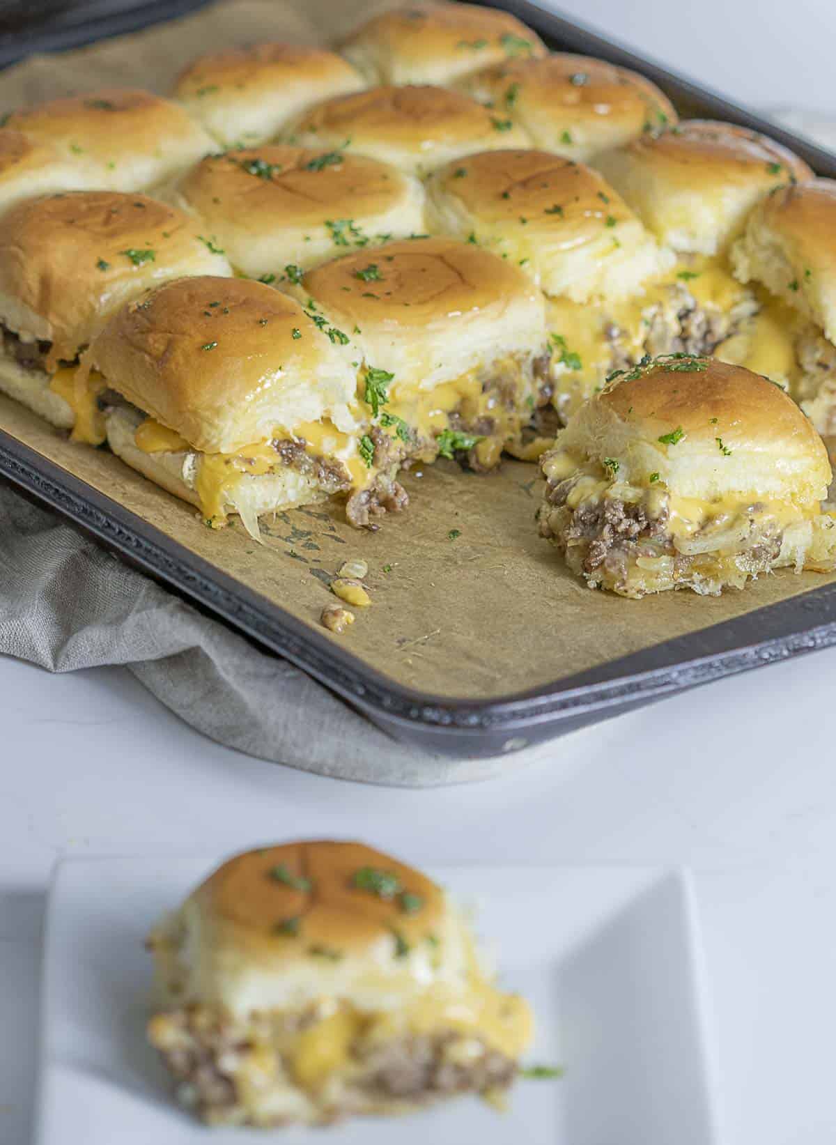 philly-cheesesteak-hawaiian-roll-sliders