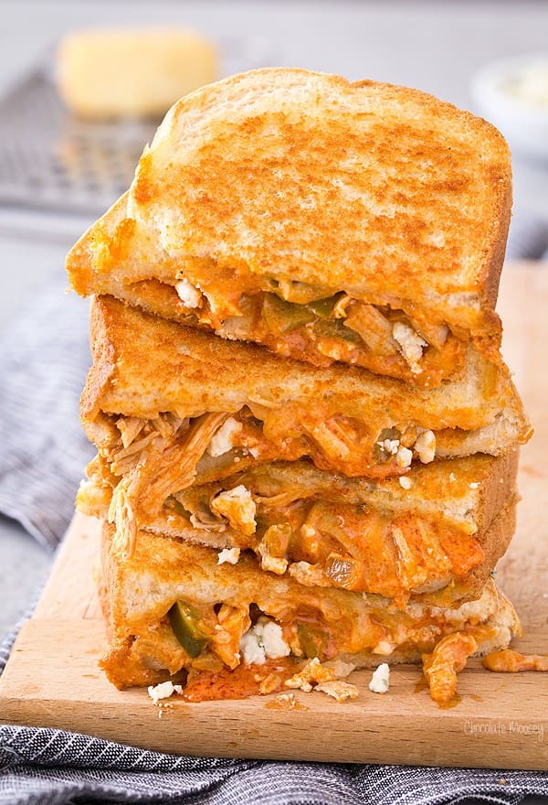 Buffalo-Chicken-Toasted Cheese Sandwich