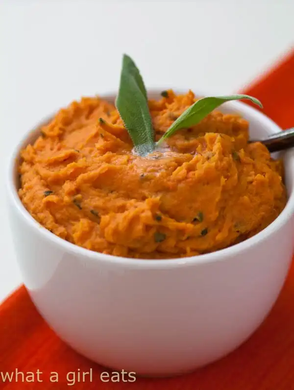 Mashed Sweet Potatoes with Browned Sage