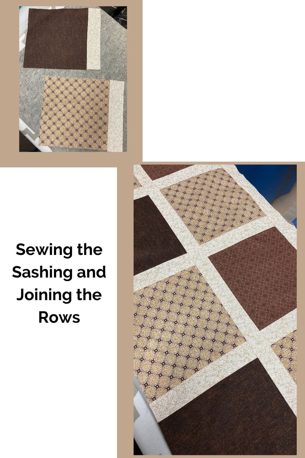 Sewing the Sashing and Joining the Rows