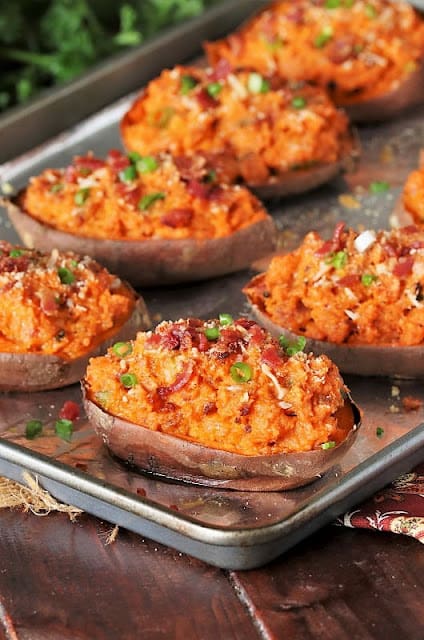 Twice-Baked-Sweet-Potatoes-on-Baking-Sheet