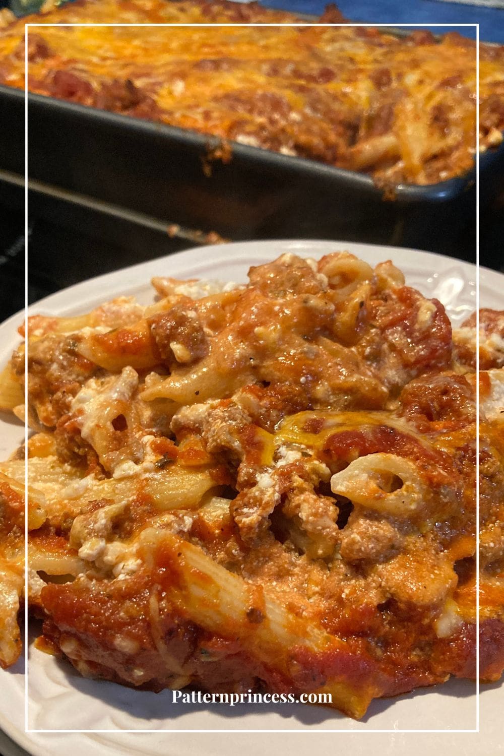 Dishing up the saucy pasta bake