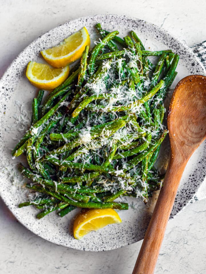 Air Fryer Green Beans with Parmesan