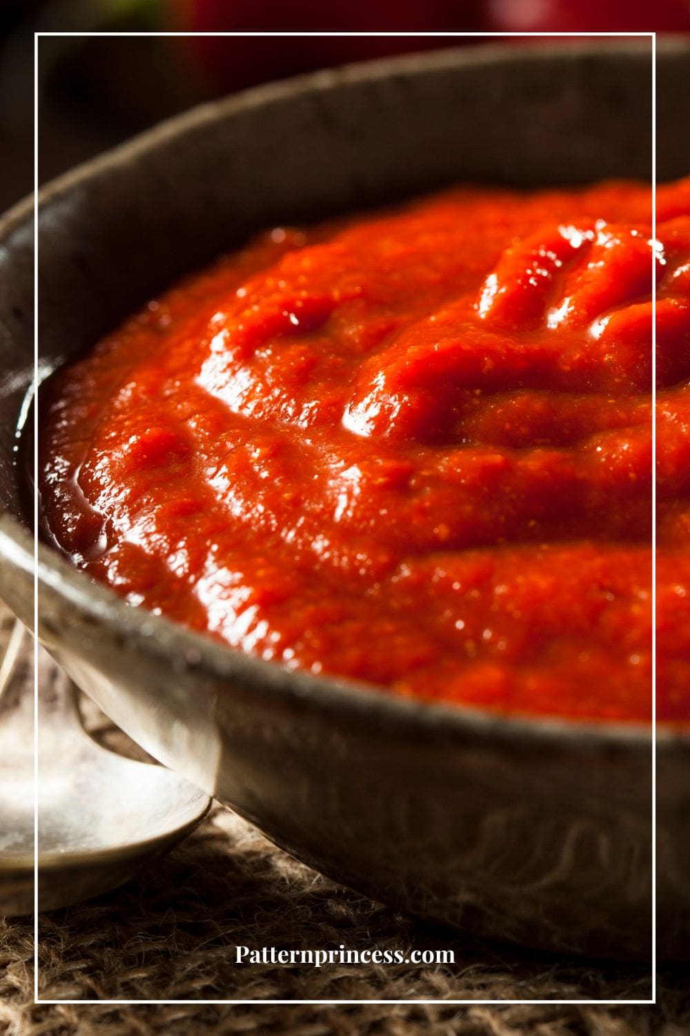 Bowl full of spicy ketchup dipping sauce