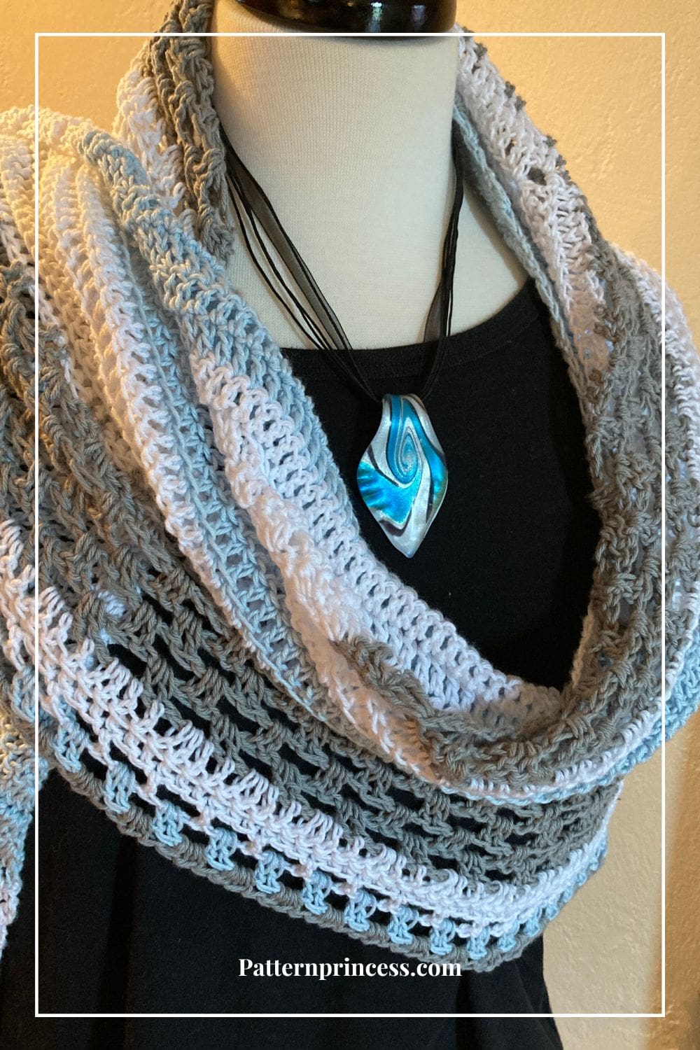 lacy shawl styled