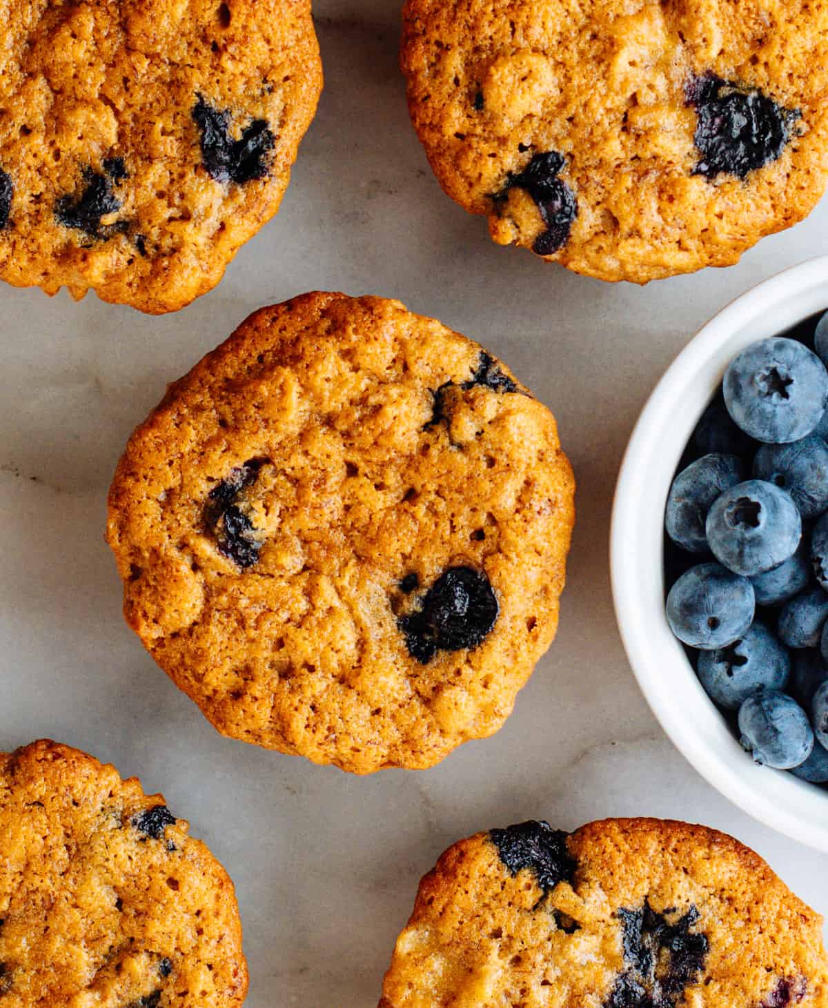 Banana Blueberry Oatmeal Muffins