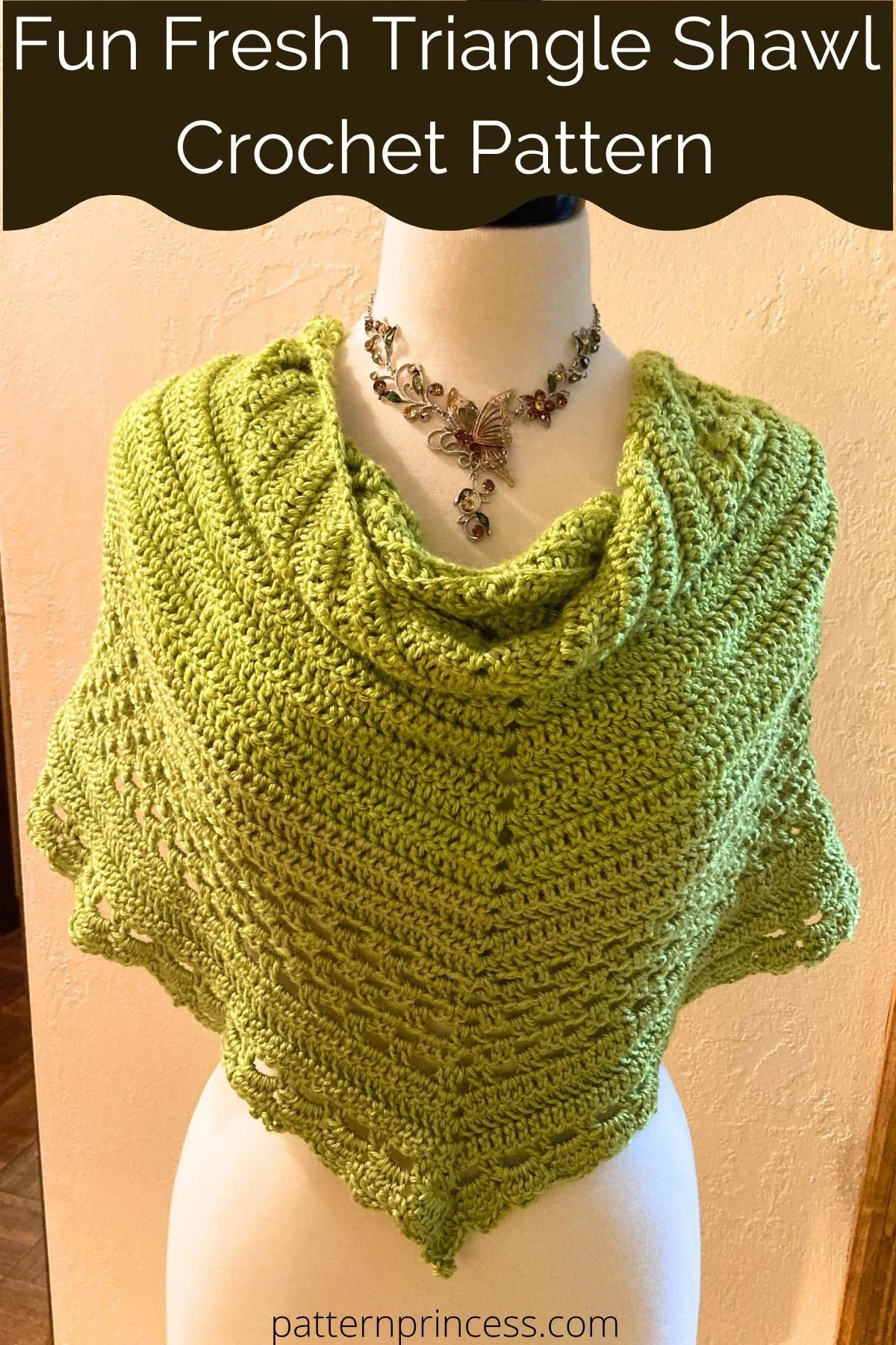 Fun Fresh Triangle Shawl Crochet Pattern