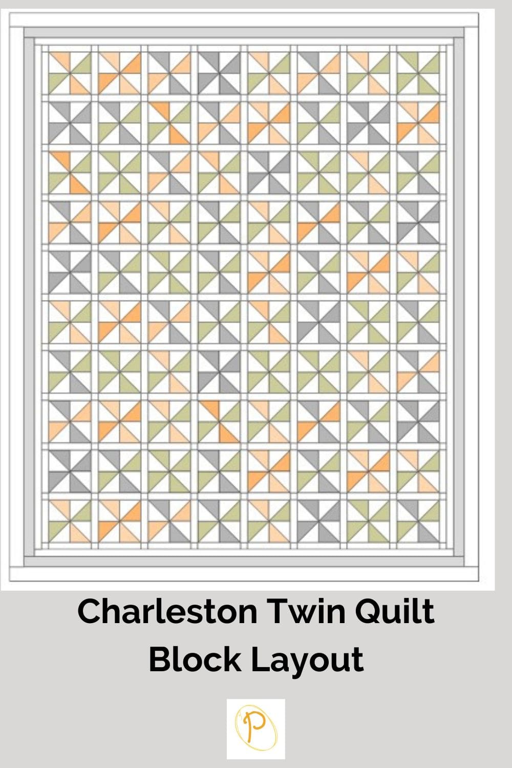 Charleston Twin Quilt Block Layout