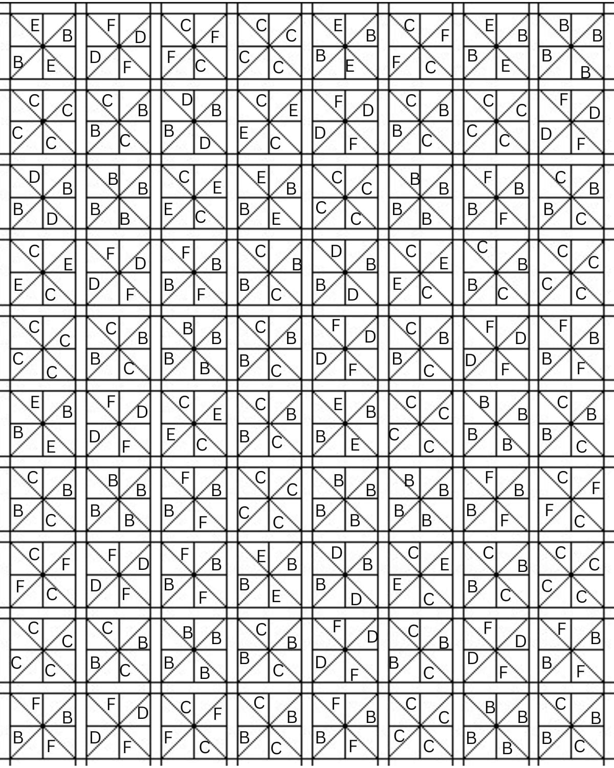 Charleston Twin Quilt Size Fabric Diagram